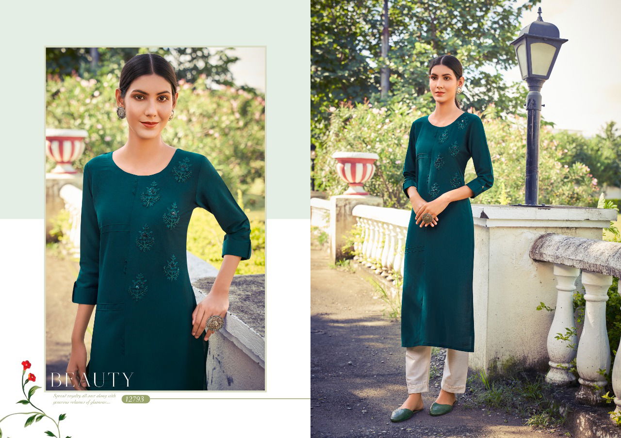 Kalaroop Octavia 10 Fancy Hand Work Designer Kurti Collection